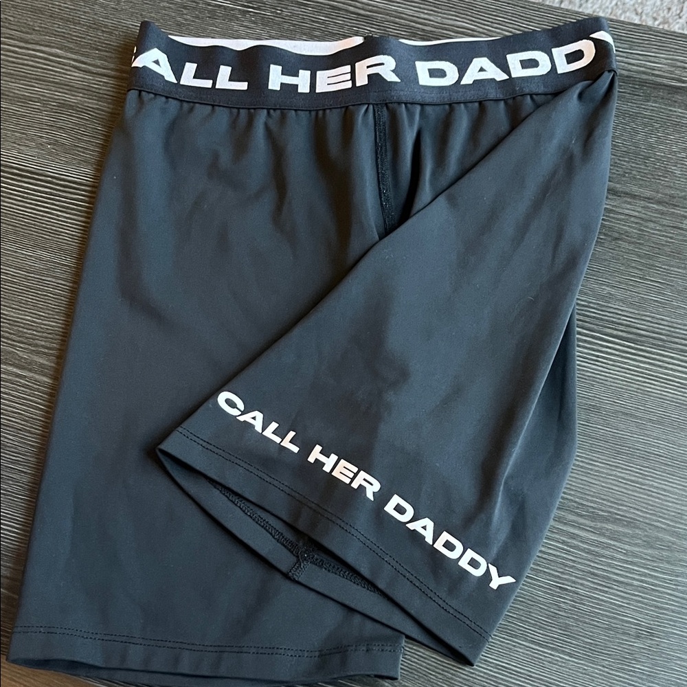 Black 'Call Her Daddy' Shorts